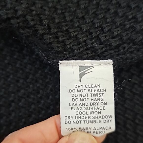 PERU FIBRAS FRINGE CARDIGAN SWEATER L - Picture 7 of 7